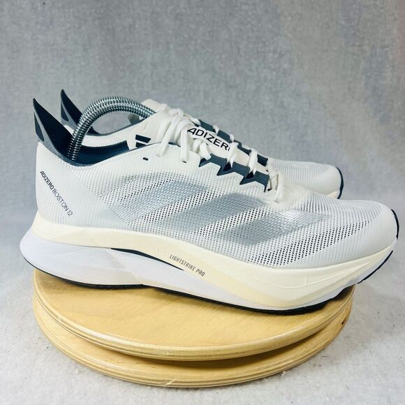 adidas Adizero Boston 12 Sneakers Women’s Size 9.5 Marathon Running Shoes White - Picture 4 of 9